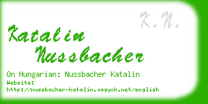 katalin nussbacher business card